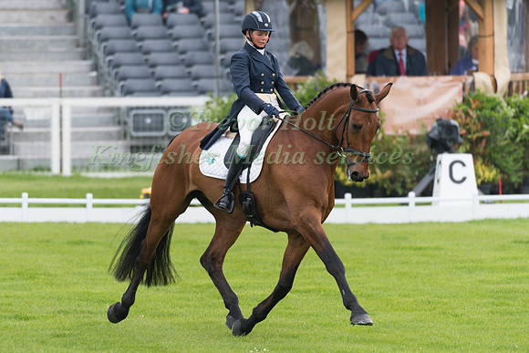 Louise Harwood (GBR) riding Whitson in the Dressage phase  of  the 2017 Mitsubishi Motors  Badminton Horse Trials
