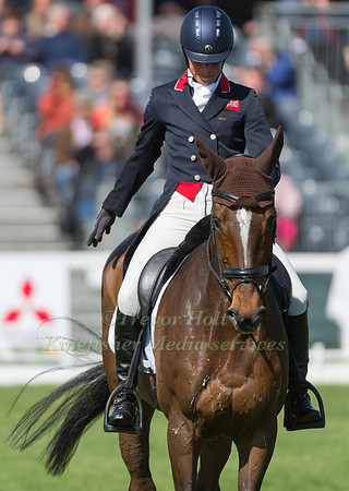 Izzy Taylor (GBR) riding KBIS Briarlands Matilda in the Dressage phase  of  the 2017 Mitsubishi Motors  Badminton Horse Trials