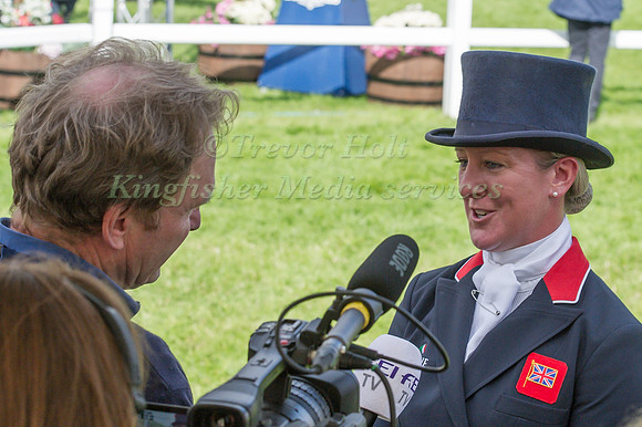 Nicola Wilson of Great Britain being interviewed
