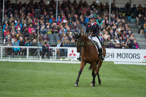 Gemma Tattersall (GBR) riding Arctic Soul in the Dressage phase  of  the 2017 Mitsubishi Motors  Badminton Horse Trials