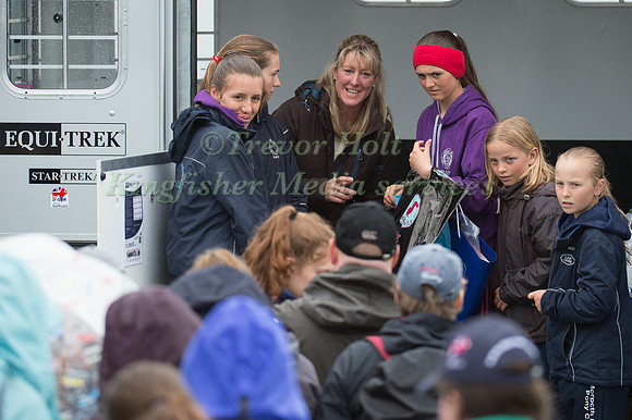 Nicola Wilson signing autographs at the Equi-Trek Stand