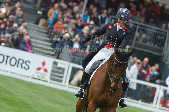 Gemma Tattersall (GBR) riding Arctic Soul in the Dressage phase  of  the 2017 Mitsubishi Motors  Badminton Horse Trials