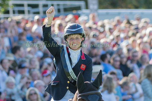 Ros Canter taking a Lap of Honour