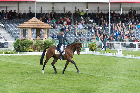 Michael Ryan (IRL) riding Dunlough Striker in the Dressage phase  of  the 2017 Mitsubishi Motors  Badminton Horse Trials