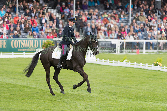 Pietro Sandei (ITA) riding Mouse  in the Dressage phase  of  the 2017 Mitsubishi Motors  Badminton Horse Trials