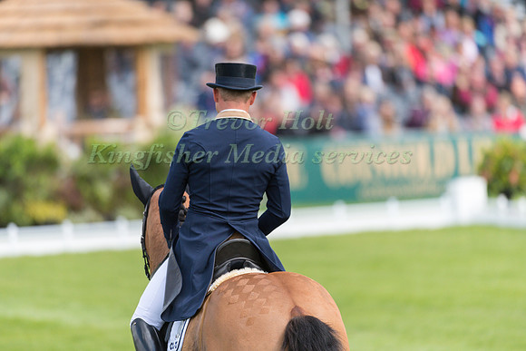 Michael Jung (GER) riding La Biosthetique Sam FBW in the Dressage phase  of  the 2017 Mitsubishi Motors  Badminton Horse Trials