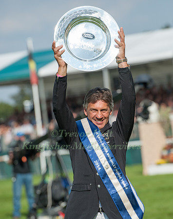 Andrew Nicholson Burghley Winner with Trophy