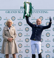Michael Jung of Germany  with the Rolex  Grand Slam of Eventing Trophy