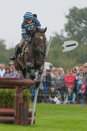 Clare Lewis (GBR) riding Sidnificant competing in the Cross Country Phase