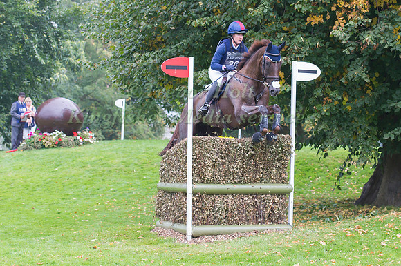 Allison Springer (USA) riding Arthur competing in the Cross Country Phase