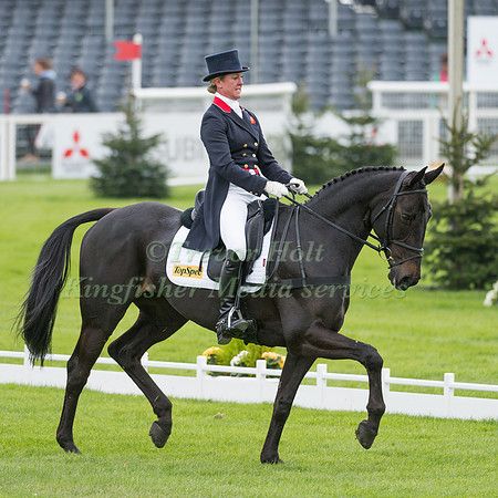 Nicola Wilson (GBR) riding Annie Clover in the Dressage phase  of  the 2017 Mitsubishi Motors  Badminton Horse Trials