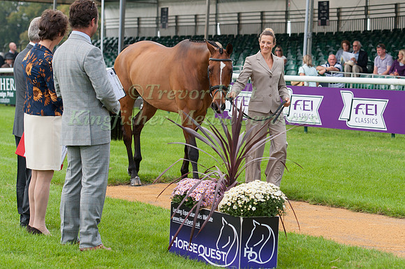 Sarah Bullimore (GBR) and Valentino V at the 1st horse inspection