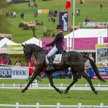 NICOLA WILSON (GBR) RIDING  BULANA COMPETING IN THE DRESSAGE PHASE OF THE  CIC THREE STAR EVENT RIDERS MASTERS  COMPETITION AT THE  2017 DODSON AND HORRELL  CHATSWORTH INTERNATIONAL HORSE TRIAL.