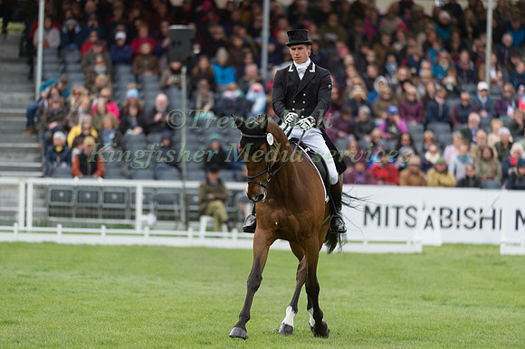 Tom Crisp (GBR) riding Coolys Luxury in the Dressage phase  of  the 2017 Mitsubishi Motors  Badminton Horse Trials