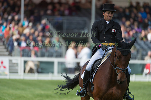 Yoshiaki Oiwa (JAP) riding The Duke of Cavan in the Dressage phase  of  the 2017 Mitsubishi Motors  Badminton Horse Trials