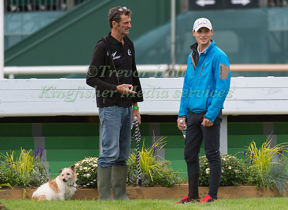 Mark Todd and Niklas Bschorer walking the Course