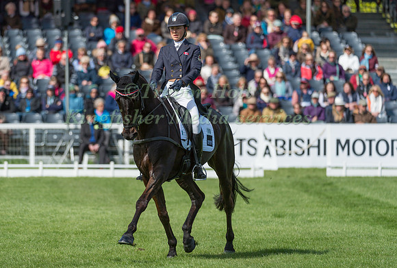 Kathryn Robinson (CAN) riding Let it Bee in the Dressage phase  of  the 2017 Mitsubishi Motors  Badminton Horse Trials