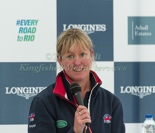Nicola Wilson of Great Britain at a press conference following t