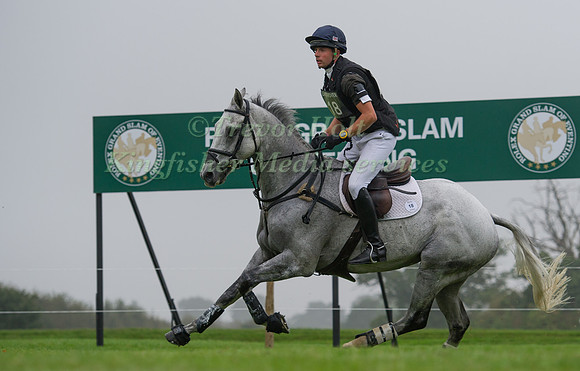 Harry Dzenis (GBR) riding Xam competing in the Cross Country Phase