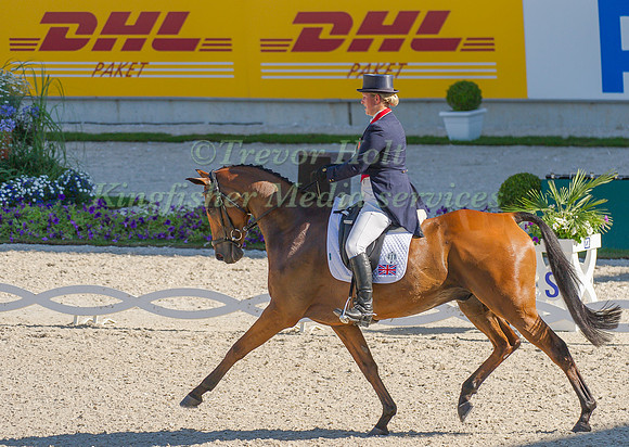 Zara Phillips riding High Kingdom taking part in the dressage test