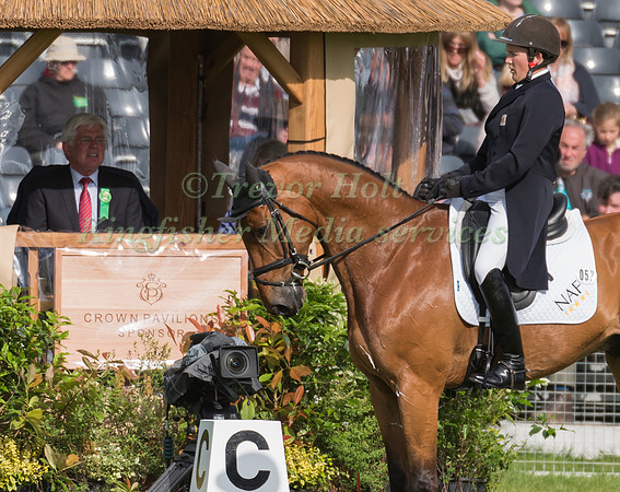 Tom McEwen (GBR) riding Toledo de Kerser in the Dressage phase  of  the 2017 Mitsubishi Motors  Badminton Horse Trials