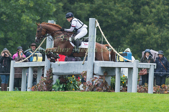 Laura Collett of Great Britain riding Grand Manoeuvre