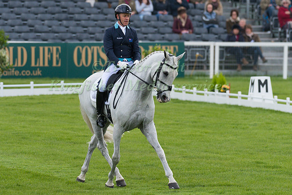 Andrew Hoy (AUS) riding The Blue Frontier in the Dressage phase  of  the 2017 Mitsubishi Motors  Badminton Horse Trials