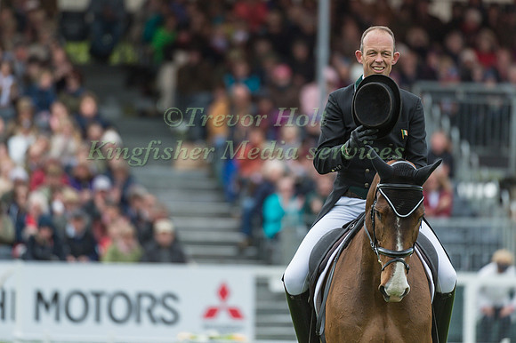 Jonty Evans (IRL) riding Cooley Rorkes Drift in the Dressage phase  of  the 2017 Mitsubishi Motors  Badminton Horse Trials