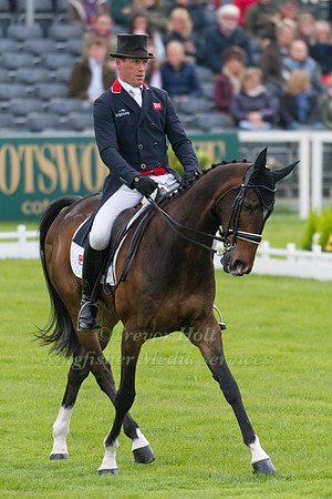 Oliver Townend (GBR) riding Samuel Thomas II in the Dressage phase  of  the 2017 Mitsubishi Motors  Badminton Horse Trials