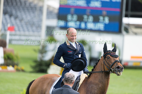 Michael Jung (GER) riding La Biosthetique Sam FBW in the Dressage phase  of  the 2017 Mitsubishi Motors  Badminton Horse Trials