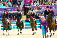 The British Team arrive for the prize giving
