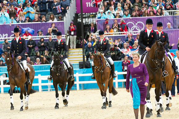 The British Team arrive for the prize giving