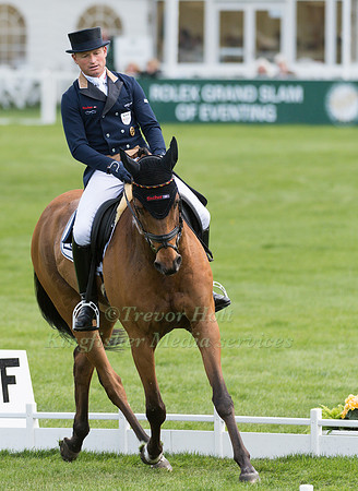 Michael Jung (GER) riding La Biosthetique Sam FBW in the Dressage phase  of  the 2017 Mitsubishi Motors  Badminton Horse Trials