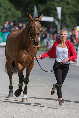 GEORGIE STRANG (GBR) AND COOLEY EARL AT THE EQUI-TREK CCI *** FINAL HORSE INSPECTION OF THE 2017 BRAMHAM INTERNATIONAL HORSE TRIALS