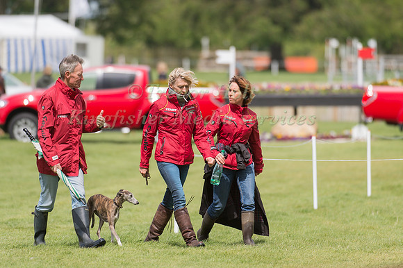 Chris Bartle, Ingrid Klimke and Bettina Hoy walk the Cross Count