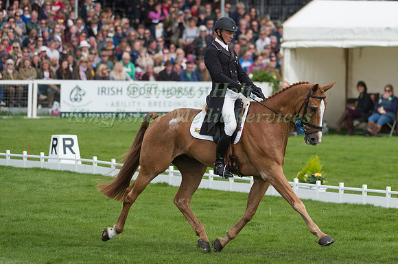 Andrew Nicholson (NZL) riding Nereo in the Dressage phase  of  the 2017 Mitsubishi Motors  Badminton Horse Trials