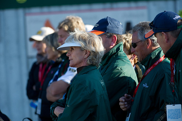 Ginny Leng & THe Iriish Team Watching Show Jumping