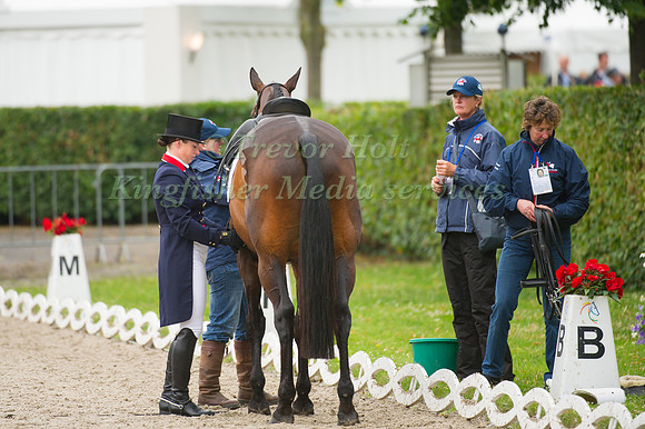 Nicky Roncoroni Preparing for her dressage test