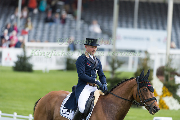 Michael Jung (GER) riding La Biosthetique Sam FBW in the Dressage phase  of  the 2017 Mitsubishi Motors  Badminton Horse Trials