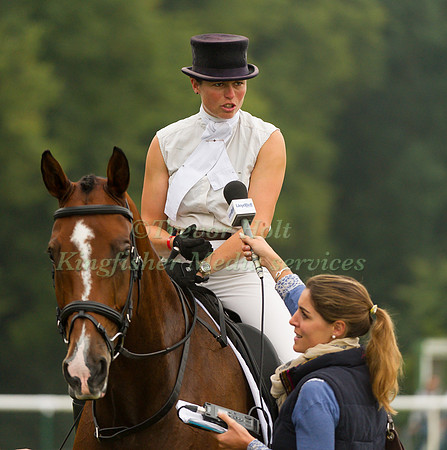 Jeanette Brakewell being Interviewd following her Dressage test
