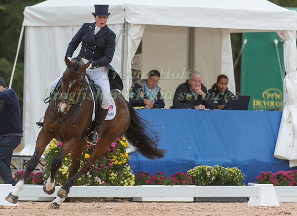 Lucy Wiegersma of Great Britain riding Mr Chunky