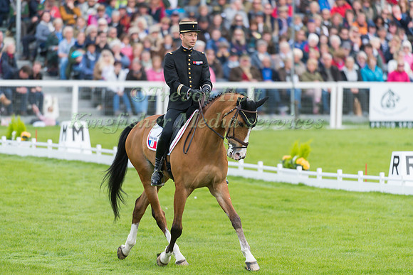 Thibaut Vallette (FRA) riding Qing du Briot ENE HN in the Dressage phase  of  the 2017 Mitsubishi Motors  Badminton Horse Trials
