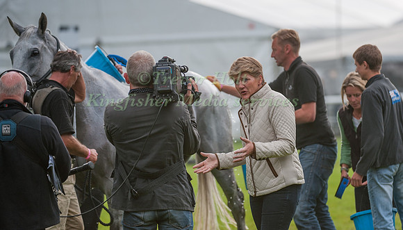 Clare Balding in the Cool Down Area