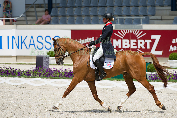 Izzy Taylor riding Orlando taking part in the dressage test