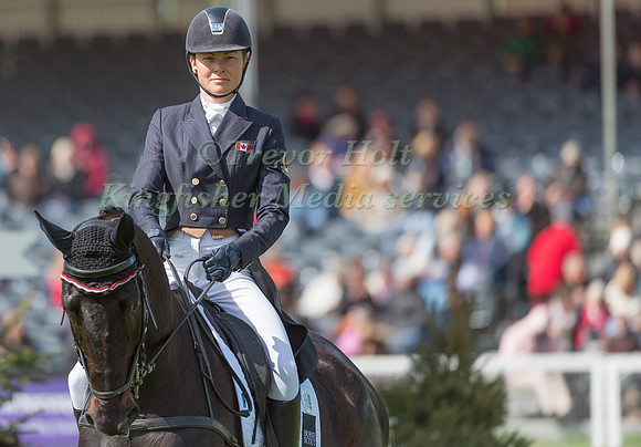 Kathryn Robinson (CAN) riding Let it Bee in the Dressage phase  of  the 2017 Mitsubishi Motors  Badminton Horse Trials