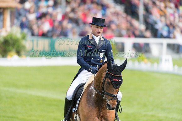 Michael Jung (GER) riding La Biosthetique Sam FBW in the Dressage phase  of  the 2017 Mitsubishi Motors  Badminton Horse Trials