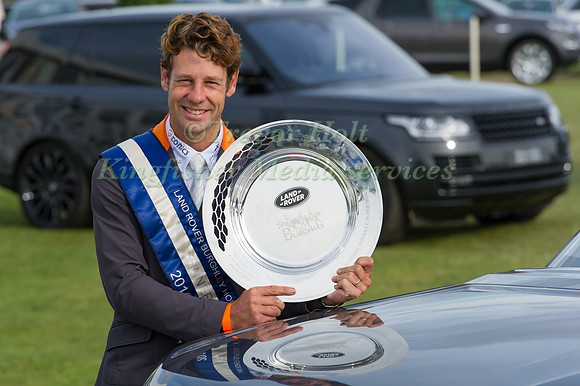 CHRISTOPHER BURTON WITH THE LAND ROVER PERTPETUAL TROPHY