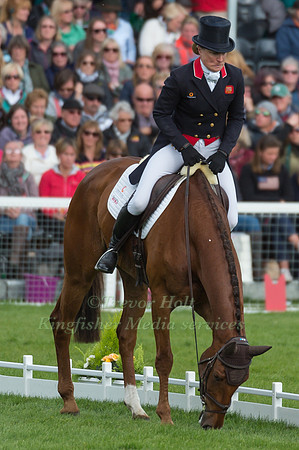 Kristina Cook (GBR) riding Billy The Red in the Dressage phase  of  the 2017 Mitsubishi Motors  Badminton Horse Trials