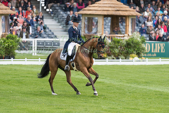 Michael Jung (GER) riding La Biosthetique Sam FBW in the Dressage phase  of  the 2017 Mitsubishi Motors  Badminton Horse Trials