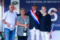 2016 British Open Champion Oliver Townend with Zara Tindall and his Parents  at the prize Giving